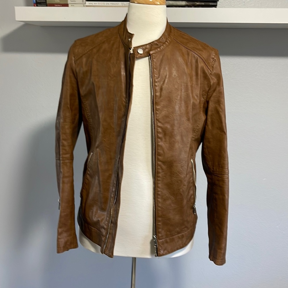 Faux leather ZARA Moto jacket
